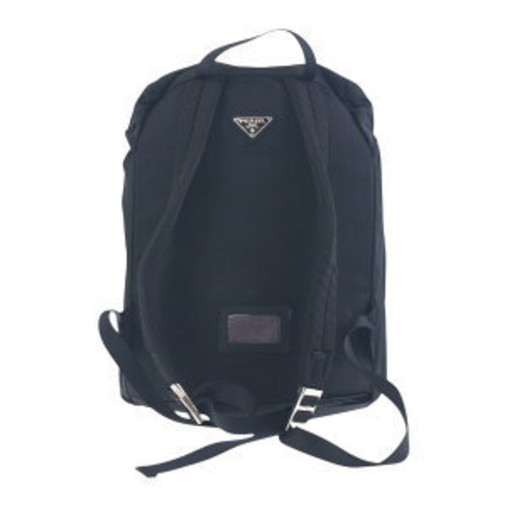 Prada Black Triangular Nylon Backpack Tessuto - image 1